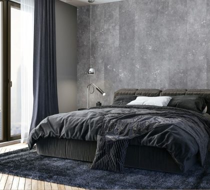 Concrete Grey aranżacja sypialni